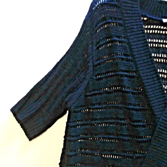 Nwt TanJay Large Black Y2K Cardigan, Very Boho Chic Retro 62% Acrylic, 38% Nylon - Picture 4 of 10